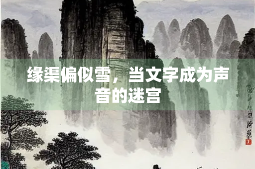缘渠偏似雪，当文字成为声音的迷宫