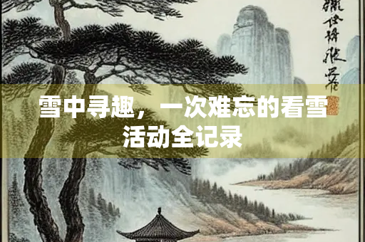 雪中寻趣，一次难忘的看雪活动全记录