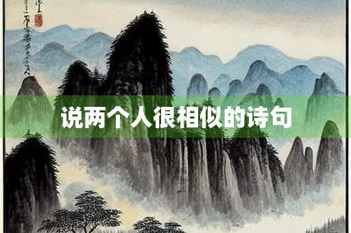 说两个人很相似的诗句