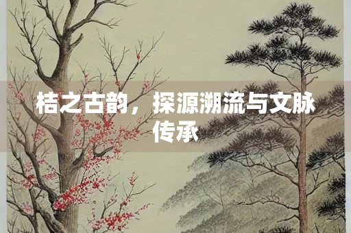 桔之古韵，探源溯流与文脉传承
