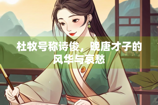 杜牧号称诗俊，晚唐才子的风华与哀愁