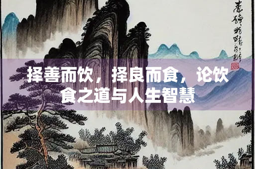 择善而饮，择良而食，论饮食之道与人生智慧