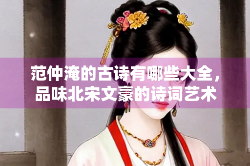 范仲淹的古诗有哪些大全，品味北宋文豪的诗词艺术