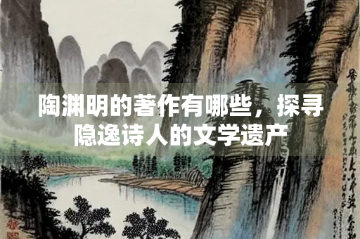陶渊明的著作有哪些，探寻隐逸诗人的文学遗产