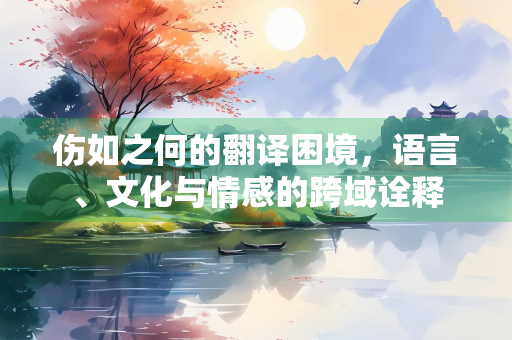 伤如之何的翻译困境，语言、文化与情感的跨域诠释