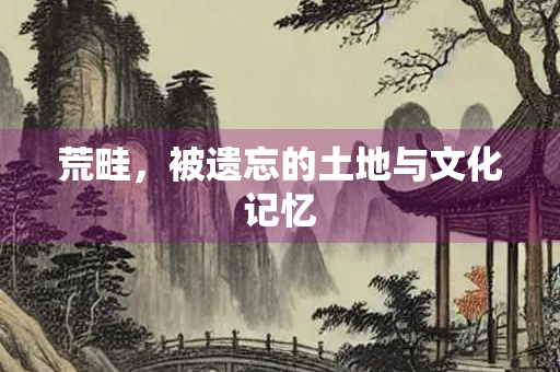 荒畦，被遗忘的土地与文化记忆
