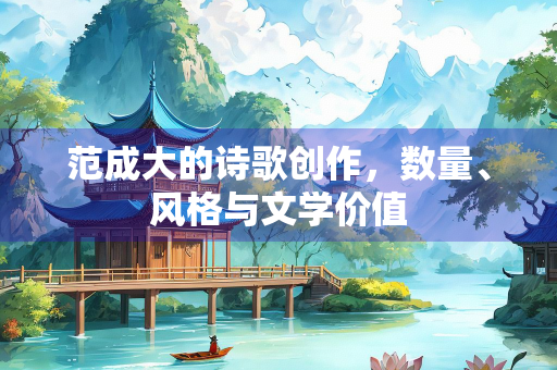 范成大的诗歌创作，数量、风格与文学价值