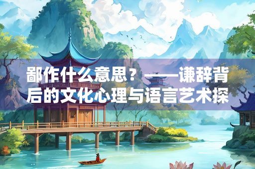 鄙作什么意思？——谦辞背后的文化心理与语言艺术探析