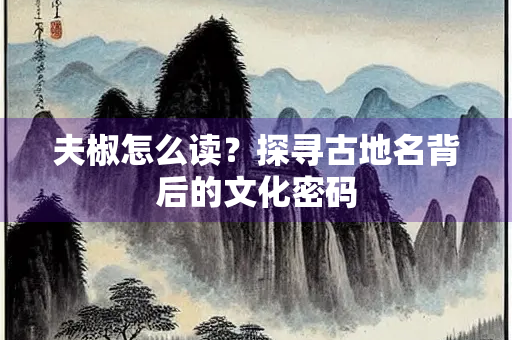 夫椒怎么读？探寻古地名背后的文化密码