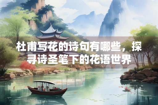 杜甫写花的诗句有哪些，探寻诗圣笔下的花语世界