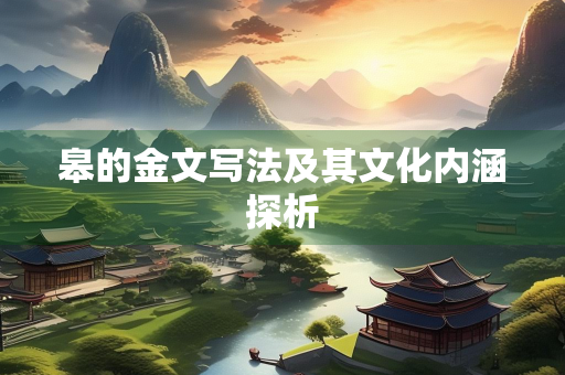 皋的金文写法及其文化内涵探析
