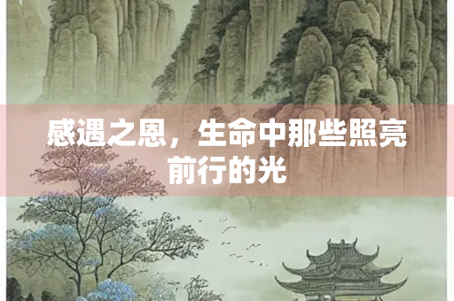 感遇之恩，生命中那些照亮前行的光