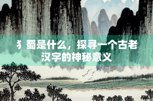 犭蜀是什么，探寻一个古老汉字的神秘意义