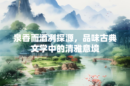 泉香而酒冽探源，品味古典文学中的清雅意境