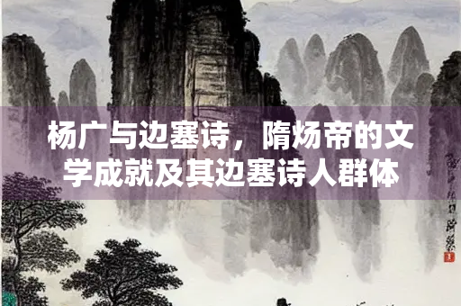 杨广与边塞诗，隋炀帝的文学成就及其边塞诗人群体