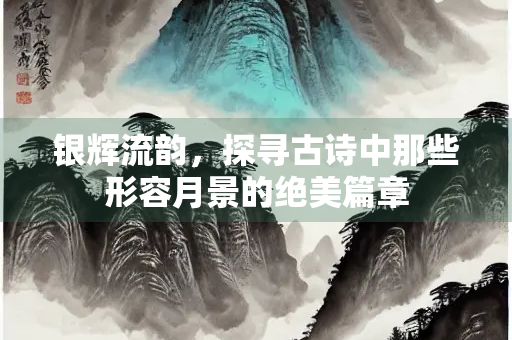 银辉流韵，探寻古诗中那些形容月景的绝美篇章