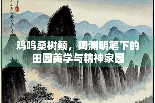 鸡鸣桑树颠，陶渊明笔下的田园美学与精神家园