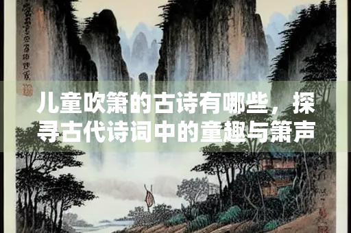 儿童吹箫的古诗有哪些，探寻古代诗词中的童趣与箫声