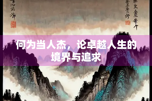 何为当人杰，论卓越人生的境界与追求