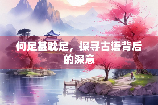 何足甚耽足，探寻古语背后的深意