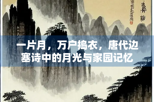 一片月，万户捣衣，唐代边塞诗中的月光与家园记忆