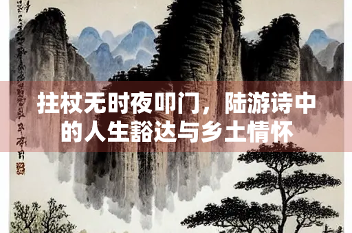 拄杖无时夜叩门，陆游诗中的人生豁达与乡土情怀